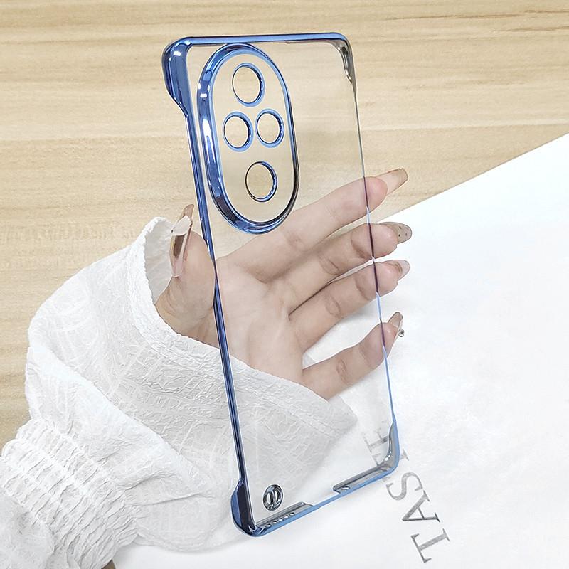 Plating No Borders Transparent Phone Case For Honor 200 Pro 200Pro Electroplated Clear Ultra Thin Clear Hard Back Bumper Cover