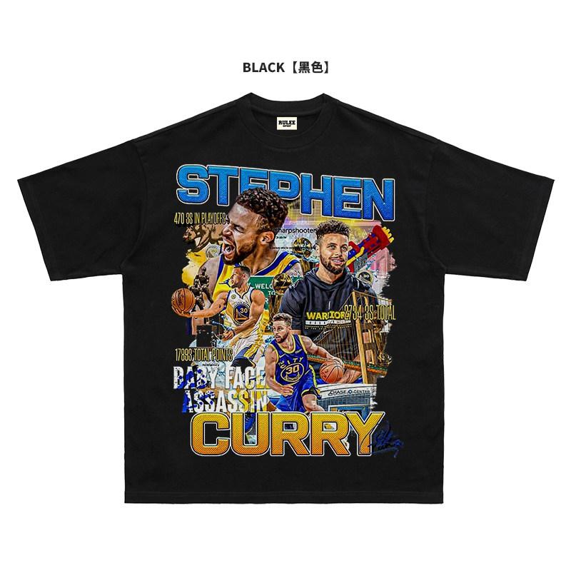 

2026 Summer New Style Curry HighQuality HipHop Street Comfortable Mens Roundneck Printed TShirt S