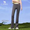 Camel Calças Fitness Femininas de Cintura Alta Micro-Flare