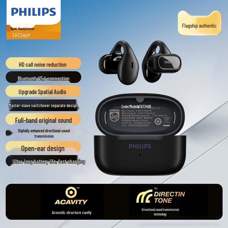 Philips TAT2469 Open-Ear Clip Bluetooth Sports Headset