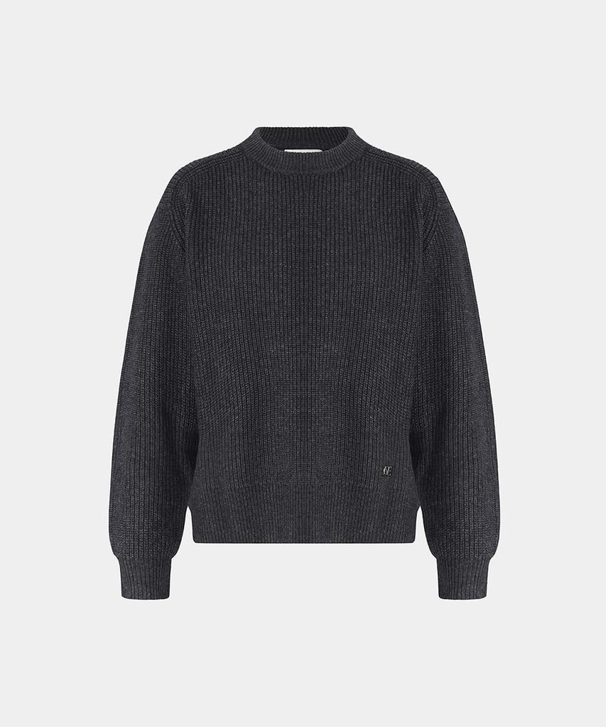 Noiseu M Merino-Blend Crew Neck Sweater - Charcoal