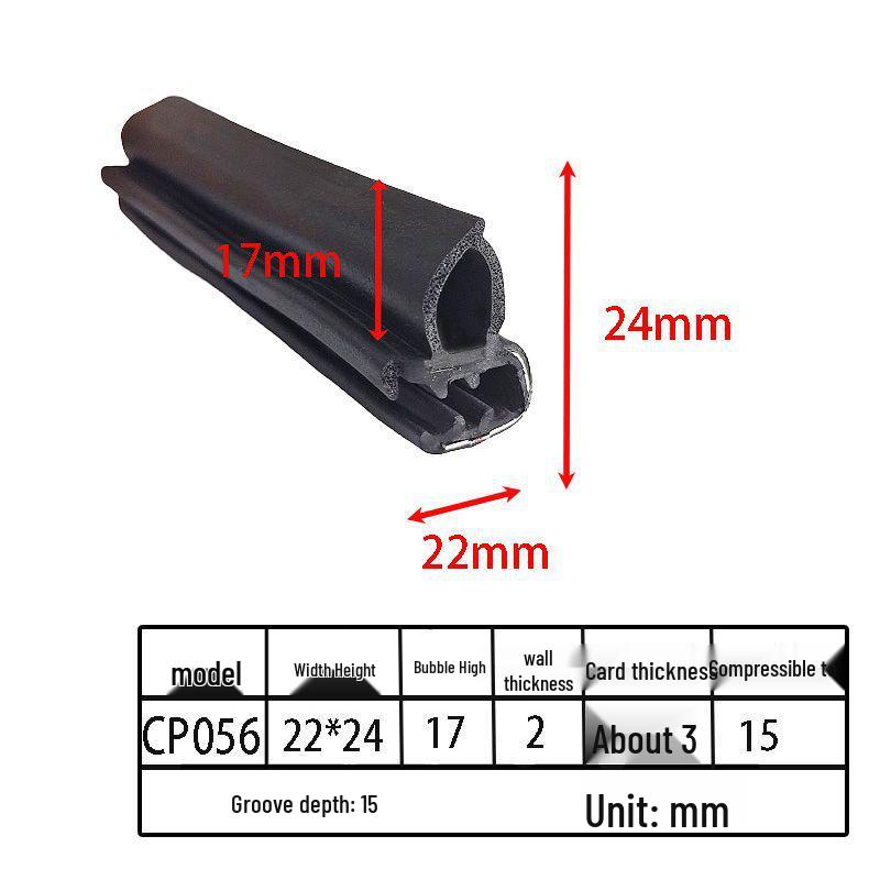 Customizable EPDM U-Shaped Rubber Sealing Strip for Electrical Cabinets and Car Doors