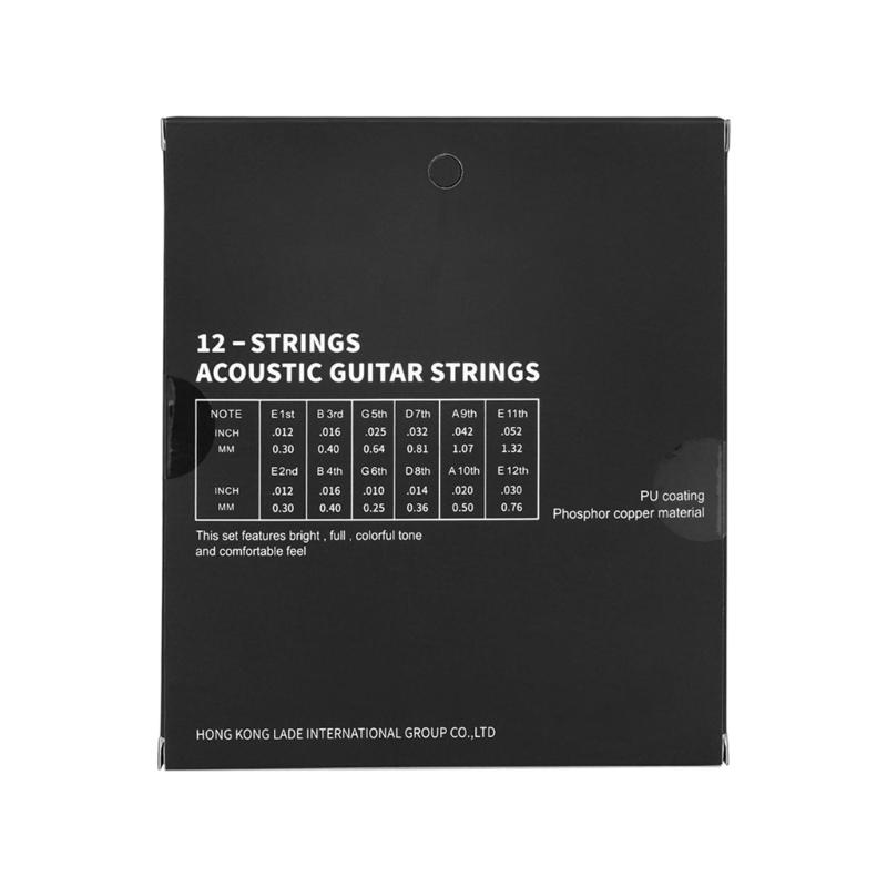 12Pcs Acoustics Guitar Strings for 12 String Classical Guitar Accessories