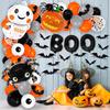Cross-Border Halloween Balloon Set: Pumpkin & Ghost Foil Decorations for Party Celebrations