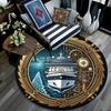 Maritime Adventure Emblem Round Area Rug Under Office Chairs Bedroom Living Room Home Decor