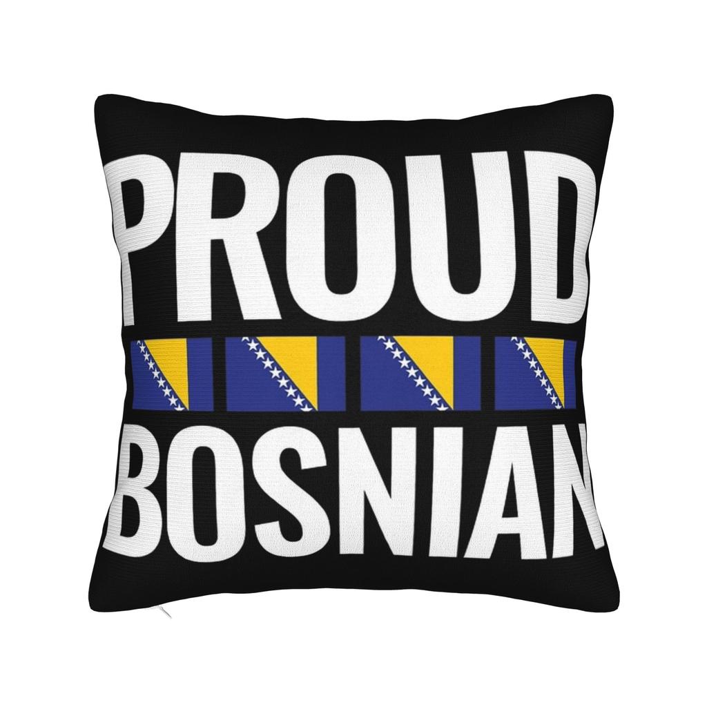 Decorative Pillowcase Bosnia and Herzegovina Flag Merchandise Home Throw Pillow Case Cover Zippered Multi-Size