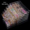 Drawer Style Jewelry Transparent Box 120Grids Nail Art Organizer Box Jewelry Sorting Box  Desktop