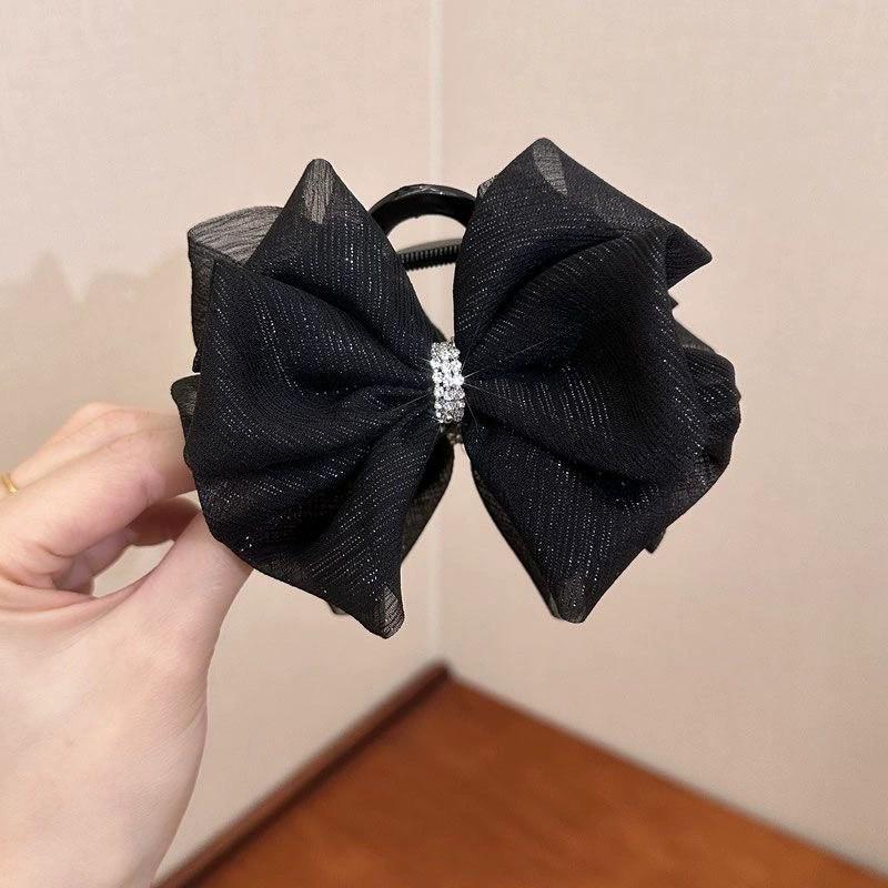 Korean Style High-End Flower Claw Hair Clip for Women's Updo - Sweet and Gentle French Shark Clip