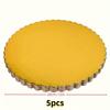 5pcs Cake Board with Golden Circular Cake Circles, 6/8/10/12 Inch Cake Base Cardboard, Suitable for Baking Cakes, Golden