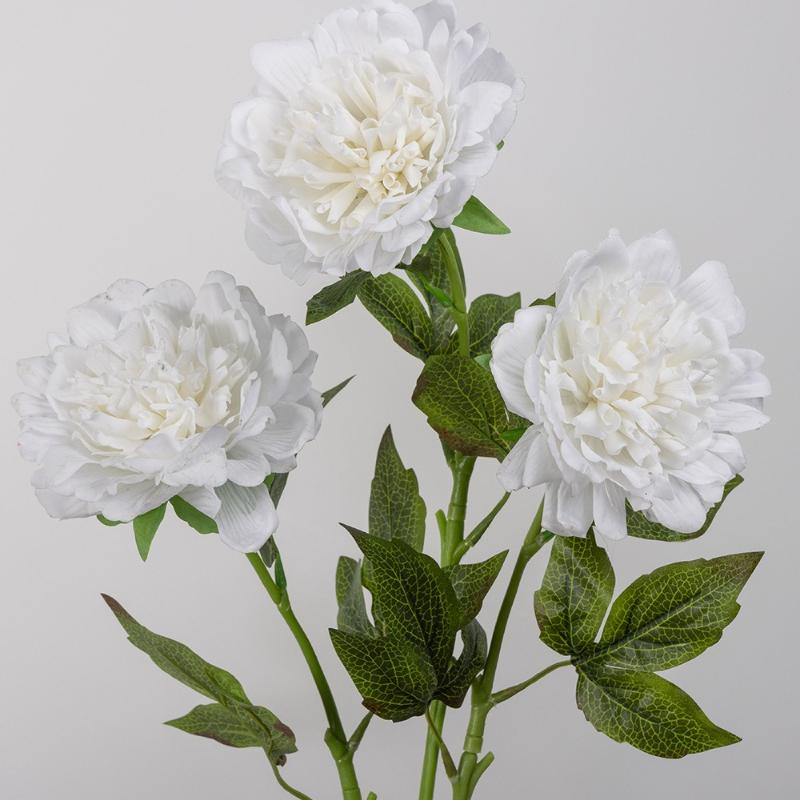 6pcs Real Touch Silk Fake Flowers Artificial Peonies Branch Hotel Decor White Flower Simulation Peony Festival Party Decoration