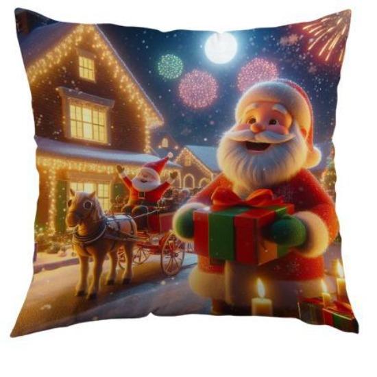 New Style Pillow Cover Christmas Print Sofa Decoration Cushion Cover Living Room Bedroom Pillow Cover Holiday Gift
