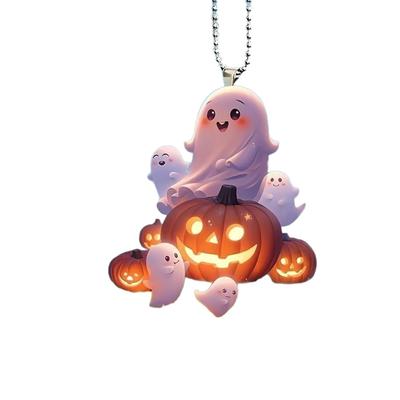 Halloween Pequeña Bruja Festival Colgante Transfronterizo Acrílico Plano Colgante Decorativo para Coche Accesorio para Colgar en Casa