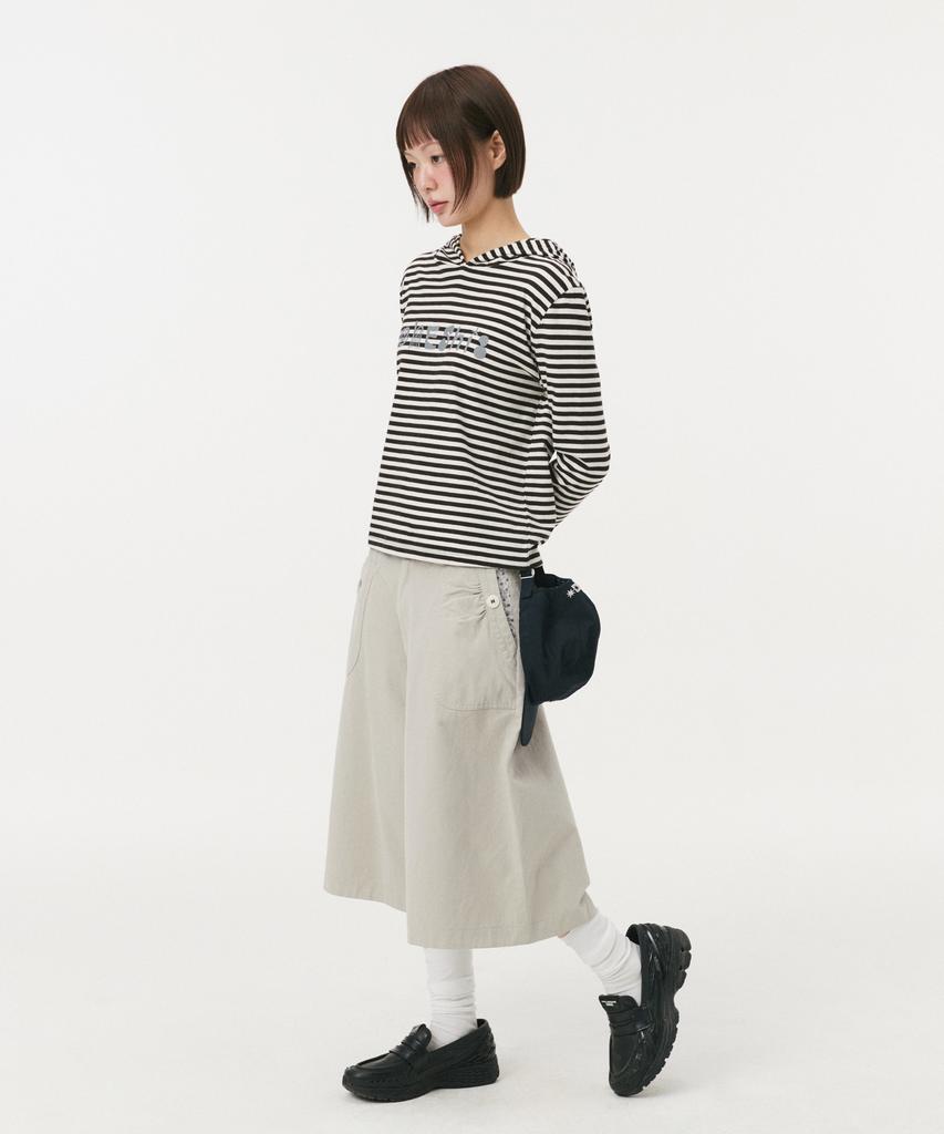 Ohesio Shirring Pocket Bermuda Pants, Beige