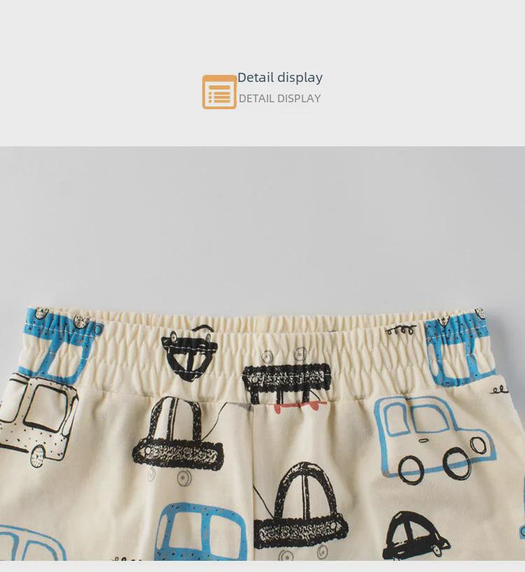 27Kids Cartoon Car Baby Boy Shorts - Breathable, Lightweight Children's Pants