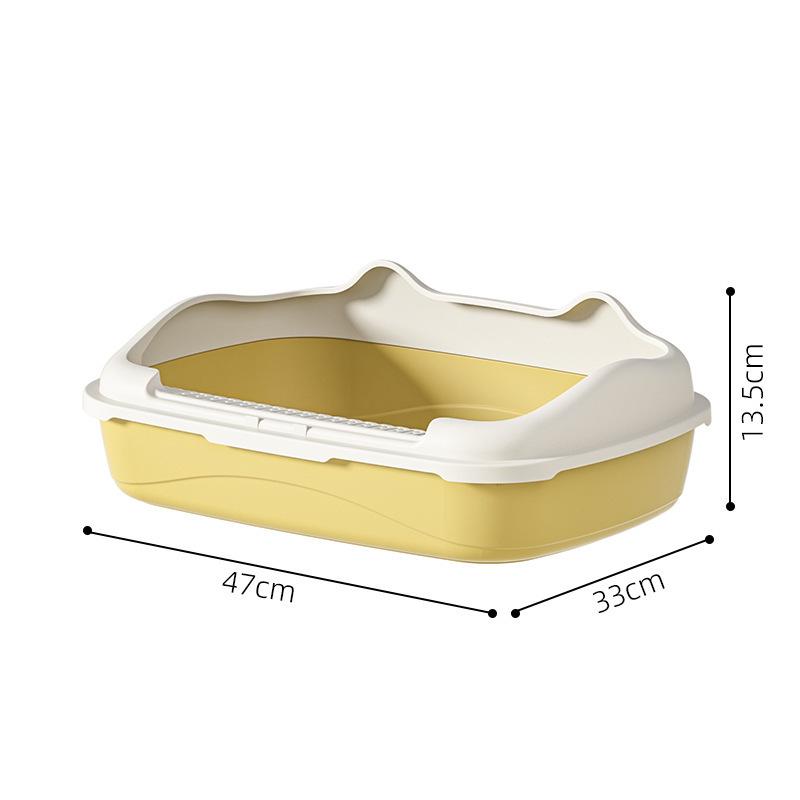 Compact Semi-Enclosed Cat Litter Box with Odor Proof Design