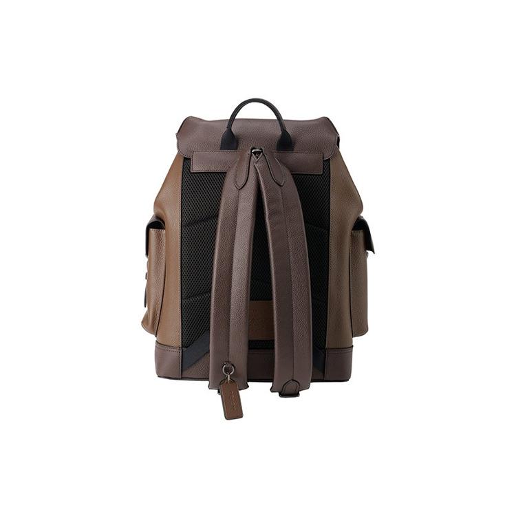 New COACH Hudson Leather Backpack Medium Size Men's Brown Gradient 89898-QBQ9S