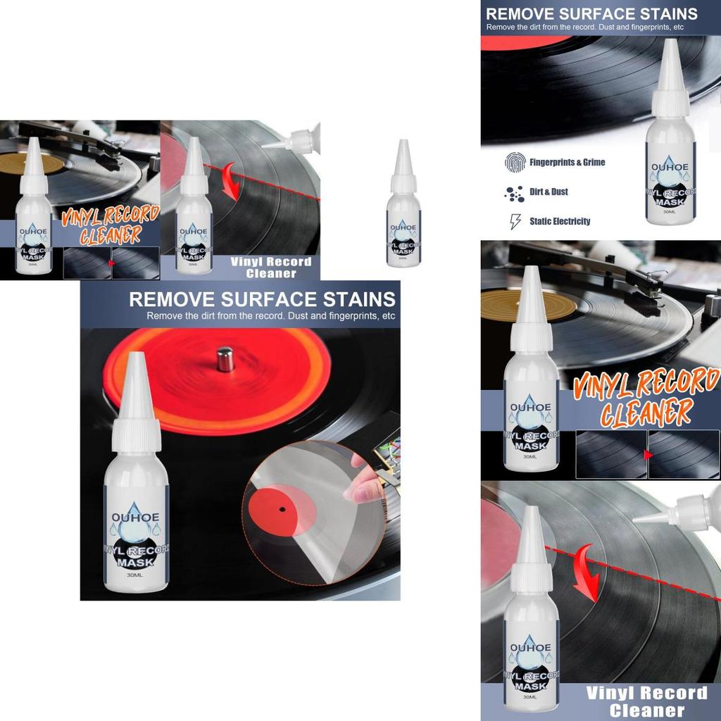 Ouhoe Premium Vinyl Record Cleaning Solution For Deep Dirt Removal And Anti-static Protection