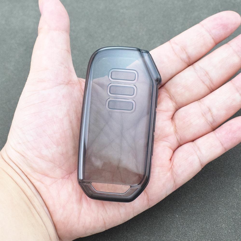 Keyless Shell Fob Holder 7 Buttons Transparent TPU Car Key Case Cover for Kia Sportage Niro Hybrid Sorento MQ4 EV6 GT-Line K8 V6