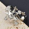 Fashion Rotating Star Ring For Women Girl Silver Color Trend Zircon Rotatable Open Ring Drop Shipping Party Gift