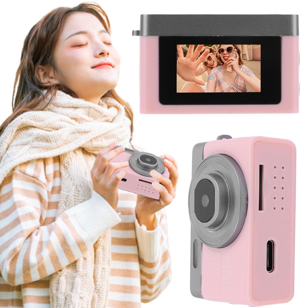 

HD Mini Digital Camera High-Definition Photography Travel Selfie Camera Entry-Level Student Campus Selfie Photos & Videos Camera рожевий