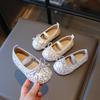Baby Girls Summer Kids Princess Sandals Casual Lightweight Fashion Sequins Elegant Soft Party Bow Flat Children Walking Shoes
