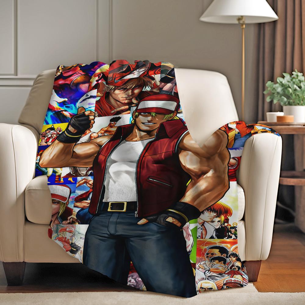 Game S Street F Fighter Blanket For Sofa Office Bed Plane Travel Sleep Read Relax Camping Soft And Warm
