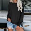 Womens Oversized Sweatshirt Tops Casual Blue Crewneck Long Sleeve Pullover Tops