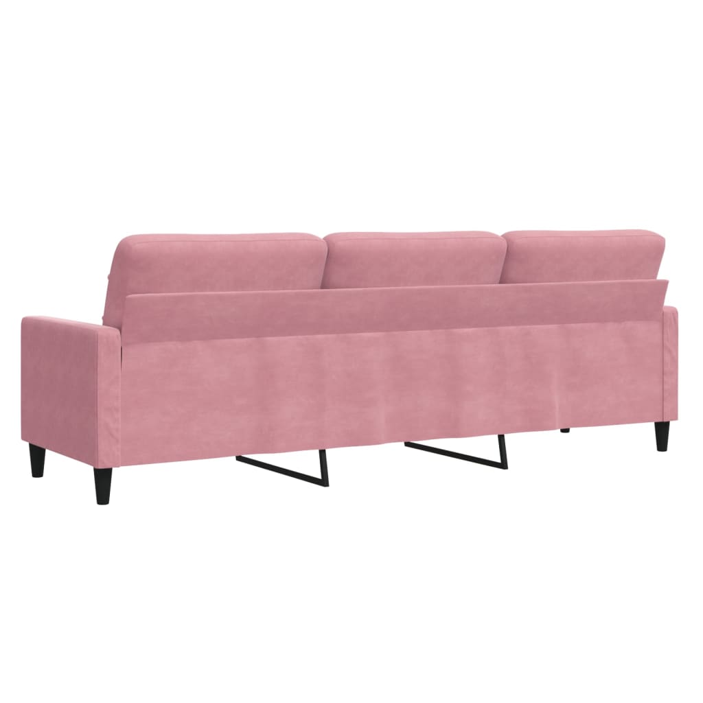 3 Seater Sofa Pink 210 cm Velvet