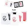 Black & White Baby Handprint & Footprint Frame with Washable, Non-Sticky Ink