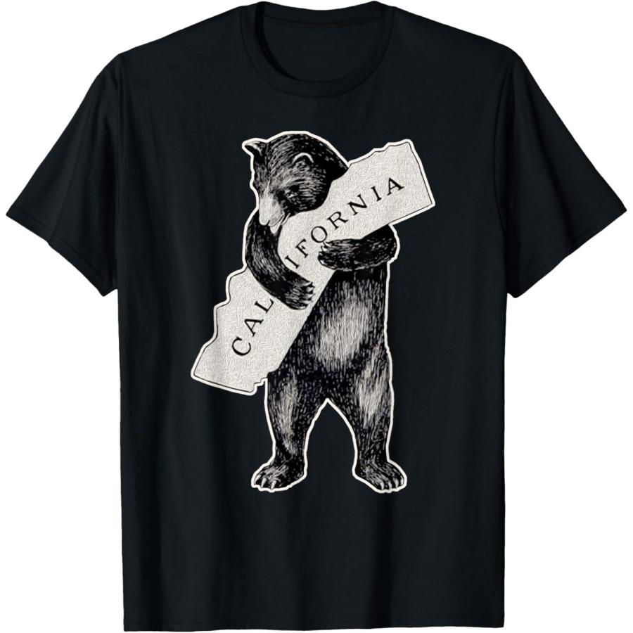 I Love California Shirt Art-Retro Vintage Cali Pride Bear T-Shirt S