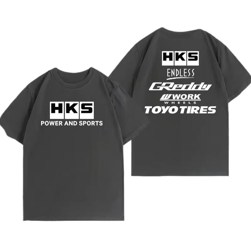 Japan JDM Modified Car HKS ENDLESS Work Pure Tshirt Men Women Short Sleeve Big Size Crewneck Top Man Tees Unisex