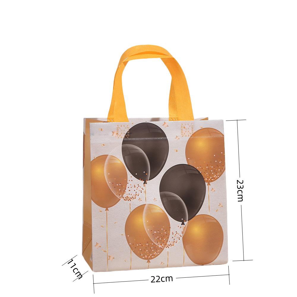 StoBag, Balloon Design Themed Non-Woven Gift Bags with Handles, For Birthday Party and Wedding Supplies, Reusable Packaging