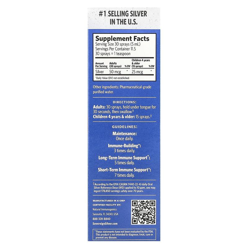 Bio-Active Silver Hydrosol™, Fine Mist Spray, 10 PPM, 2 Fl Oz (59 Ml)