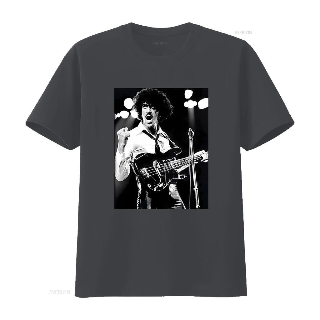 New Thin Lizzy Phil Lynott Singer Concert Style Cotton T Shirt for S 5XL UM195 vintage Washed Stretched streetwear Casual