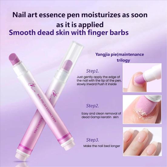 3.5ML 3-in-1 Nail Care Pen Cuticle Pusher Nail Oil Pen with Ceramic Tip Men Women Hangnail Dry Damaged Nails Cuticle Treatment Remover Pen
