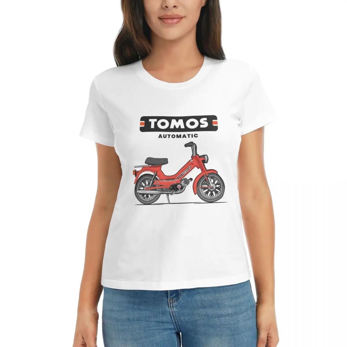 

Women TShirt Tomos Automatic Red Summer Short Sleeve Tees Round Neck Cotton T Shirts Clothes Tops Streetwear S