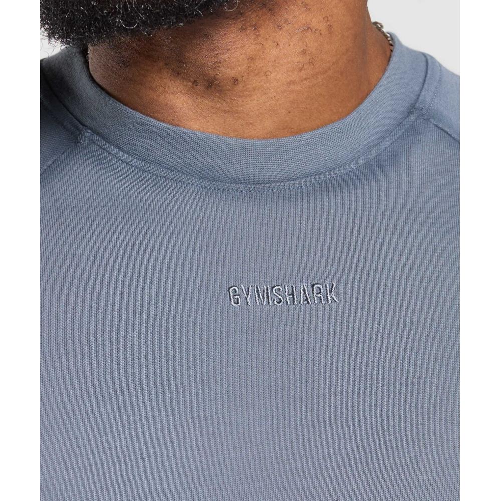 Gymshark HeavyweighT T shirT Iron Blue A2b9p ucTm