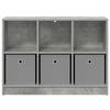 Sideboard with Drawers Concrete Grey 88.5 x 27.5 x 63.5 cm