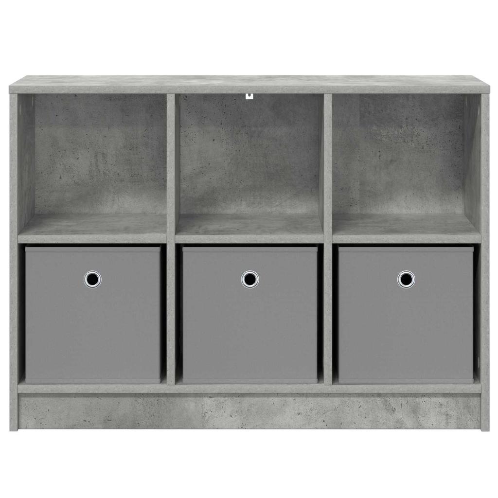 Sideboard with Drawers Concrete Grey 88.5 x 27.5 x 63.5 cm