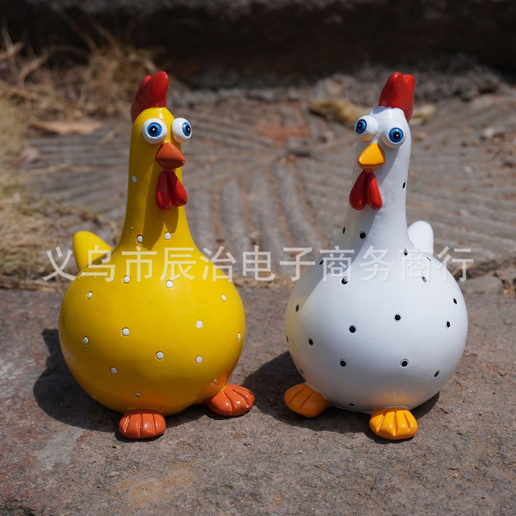 New Funny Garden Chicken Resin Handicraft Ornaments Are Suitable for Garden Decoration and Courtyard Atmosphere Layout