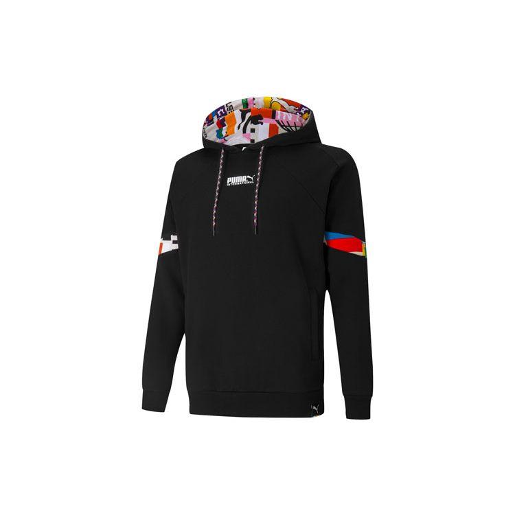 

PUMA Intl Sports Stitching Printed Hooded Sweatshirt Black 531330-01 M