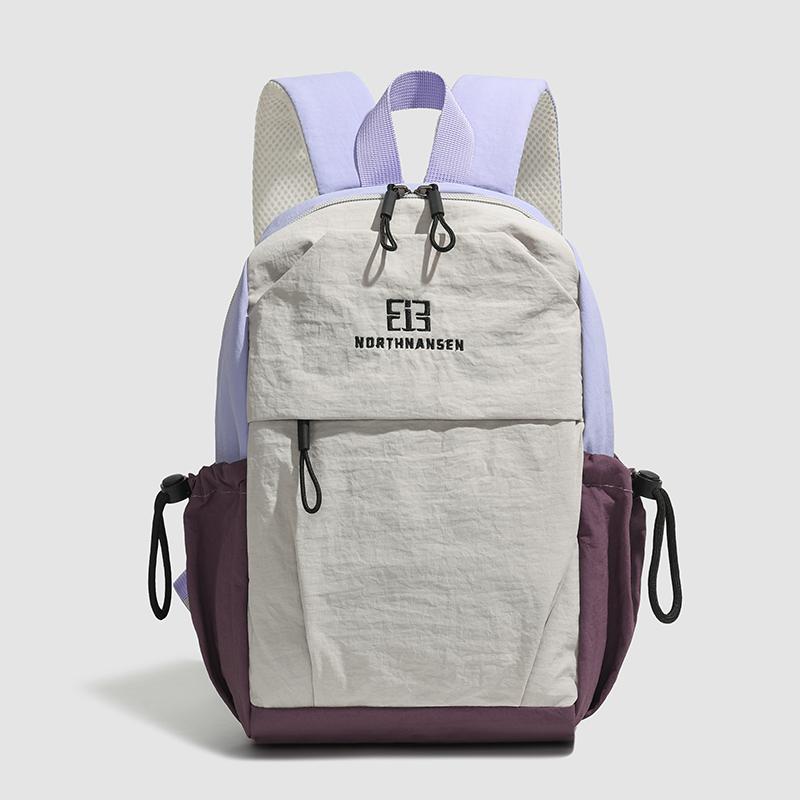 Lightweight Backpack Travel Bag Contrast Color Student Schoolbag