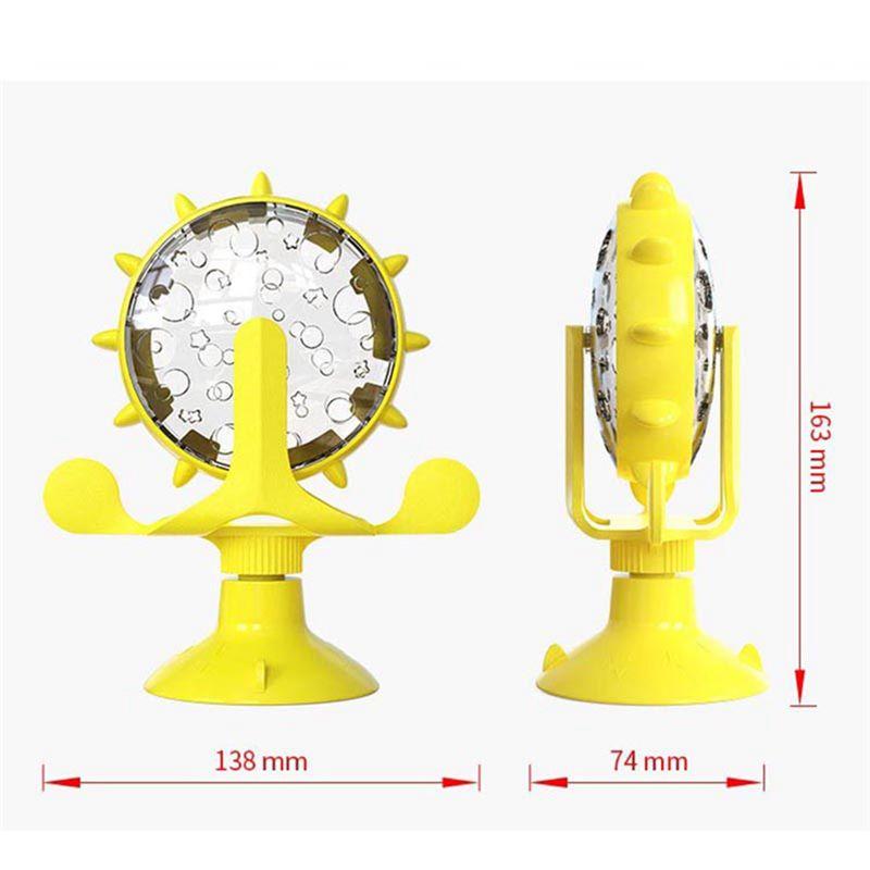 M-Modern-Dog Puzzle Interactive Cat Slow Feeder Windmill Treat Dispensing Dog With Powerful Suction Cup Pet Treat