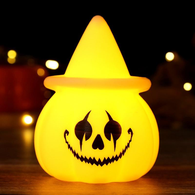Halloween pumpkin lantern atmosphere props ornaments electronic candles pumpkin lantern luminous toys party decorations