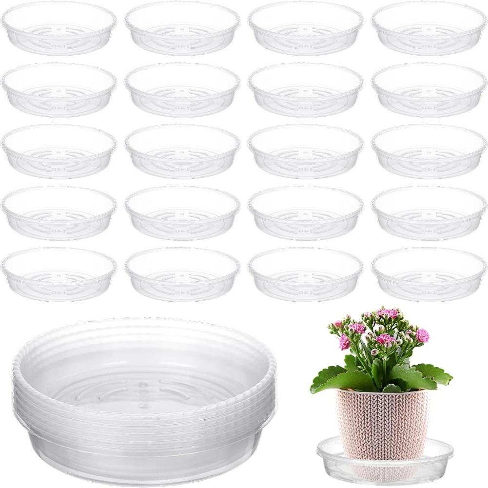 

Transparent Plastic Plant Saucers Set of 30 for Flower Pot Drip Trays 15 20 25cm Sizes Suitable for Indoor Outdoor Plants 15cm