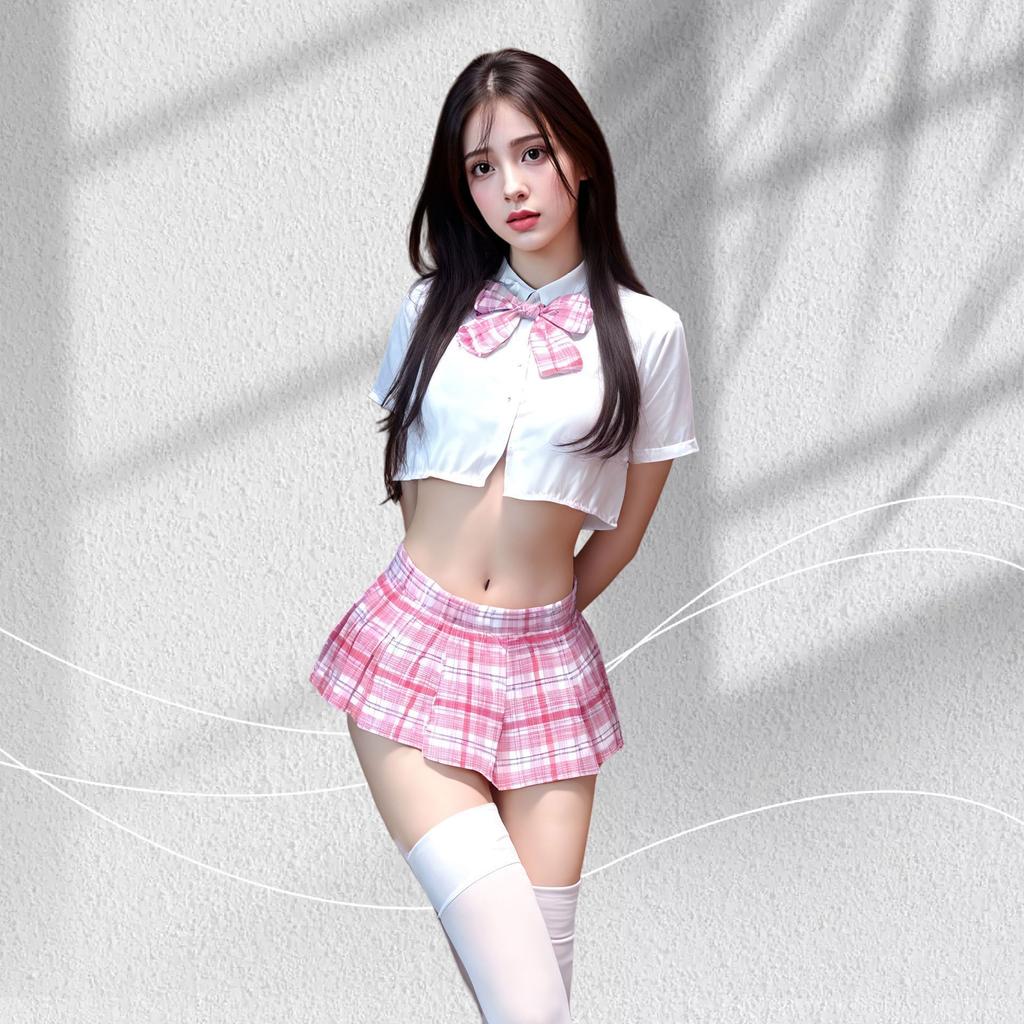 Sexy Campus JK Uniform College Seduction Pure Lust Skinny Ultra Short Pleated Skirt Suit Sex Lingerie