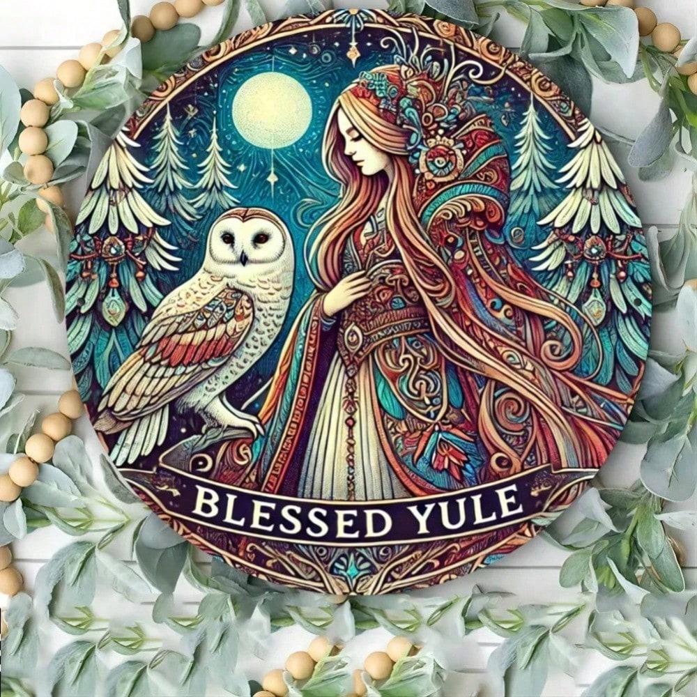 Modern Celtic Owl Metal Wall Art, Colorful 3D Hanging Decor For Living Room