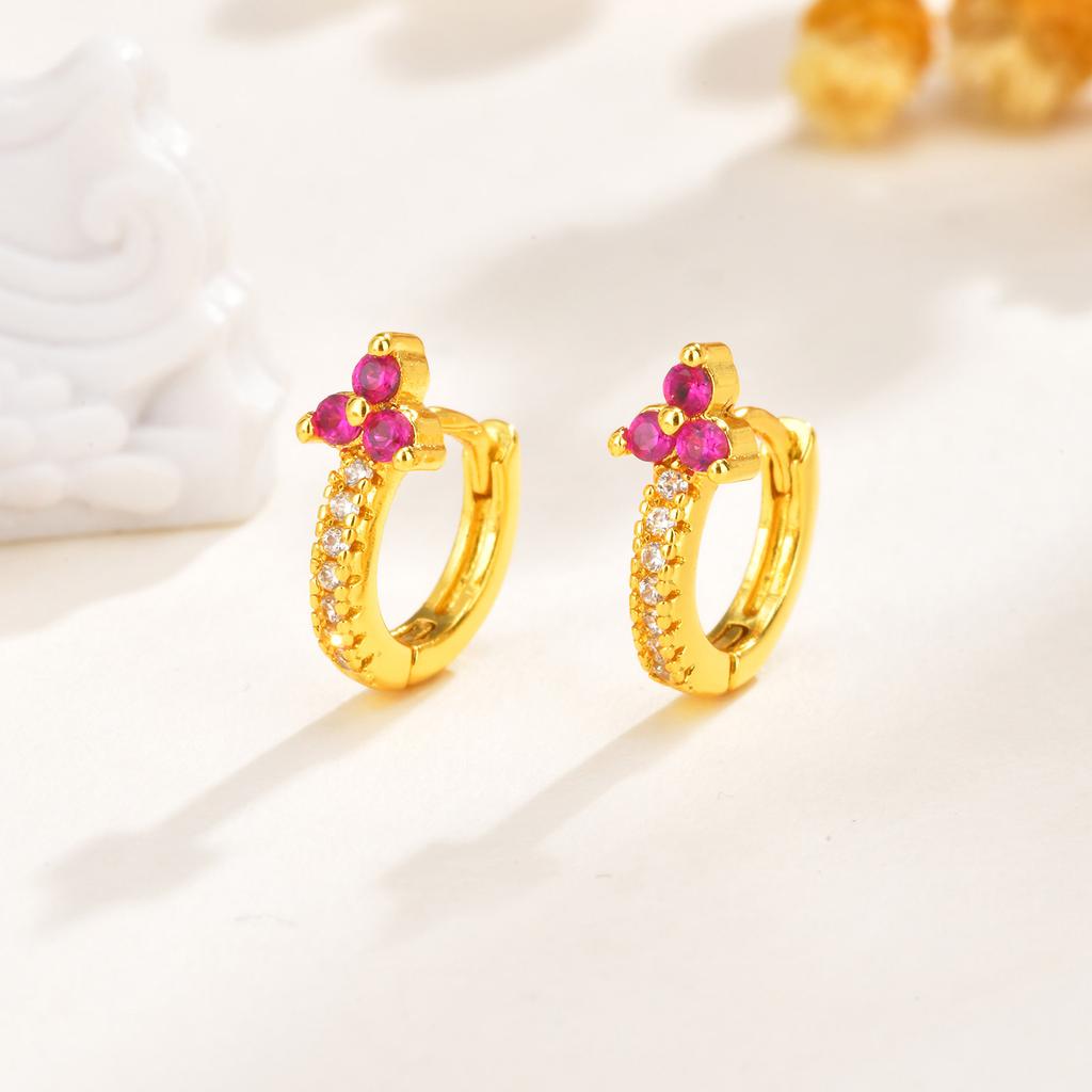 Chic Tassel Knotted Tassel Earrings for Women Cubic Zirconia Huggies Hoop Earrings Female Daily Jewelry Gift