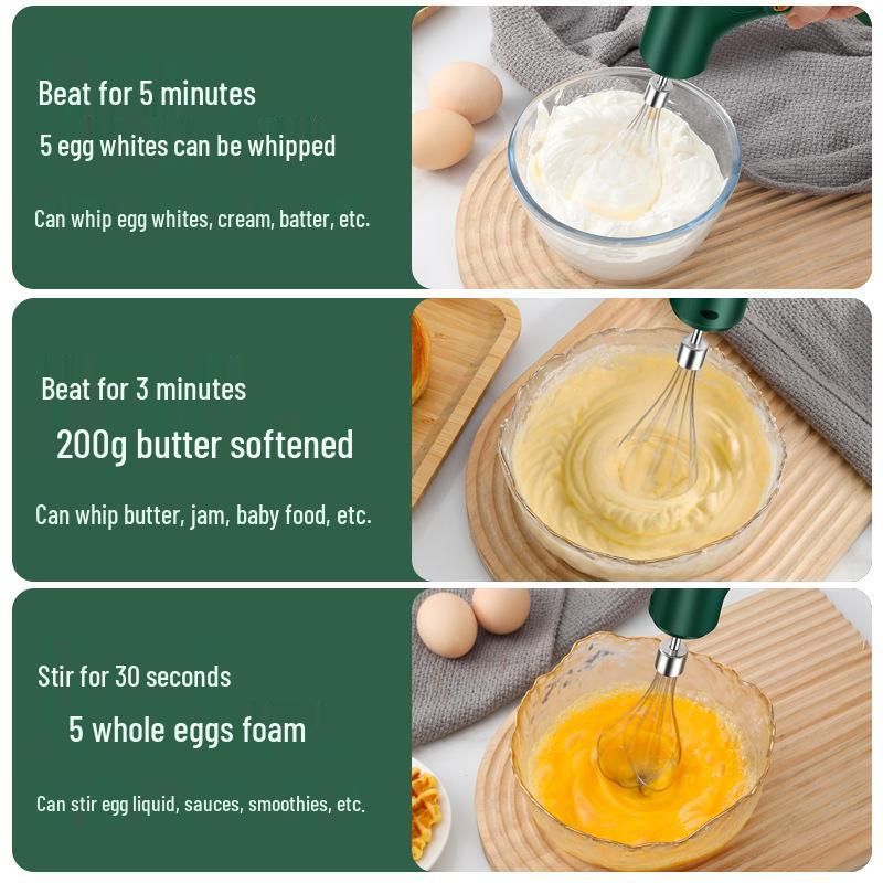 Rechargeable Electric Egg Beater & Automatic Whisk Mixer for Baking