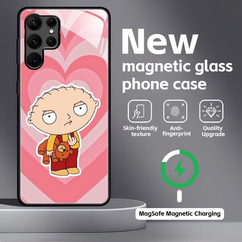 Anime F-Family G-Guy  Phone Case For Samsung S26 S25 S24 S23 S22 S21 Plus Ultra Note20 Glass Magnetic Case